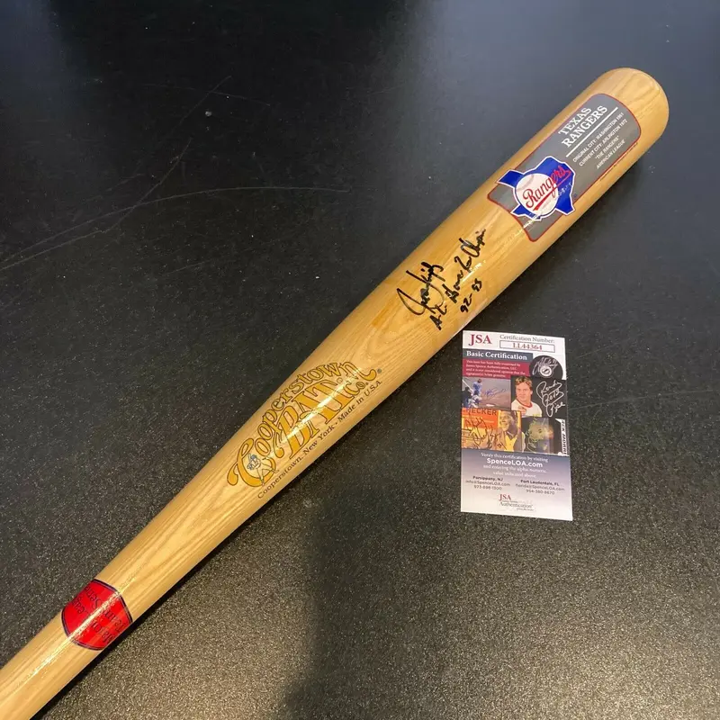 Juan Gonzalez 1992 & 1993 American League Home Run Champs Signed Bat JSA COA