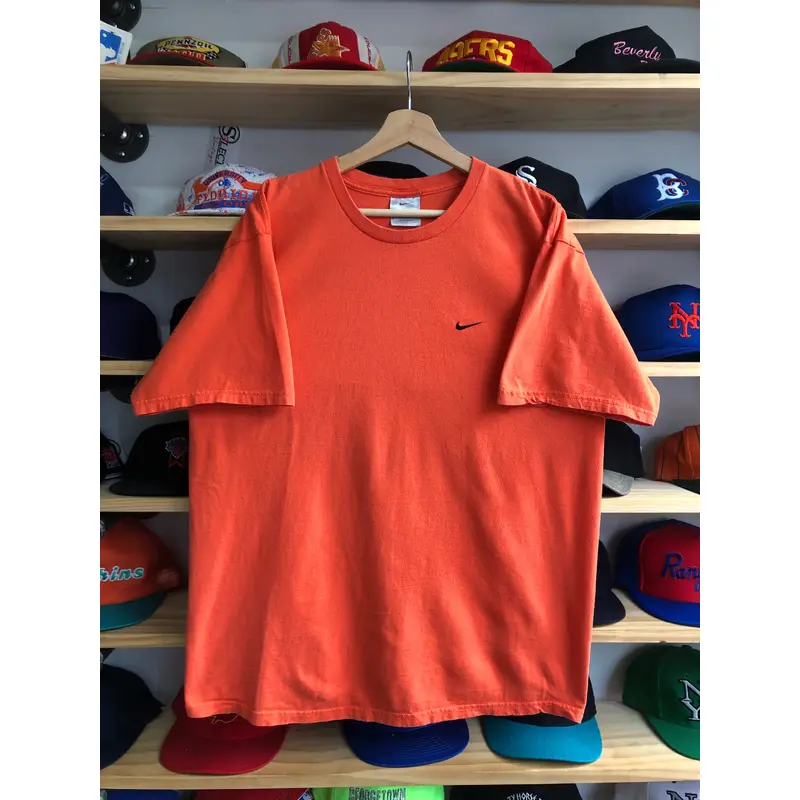 Vintage Nike Mini Swoosh Orange Tee Size Large