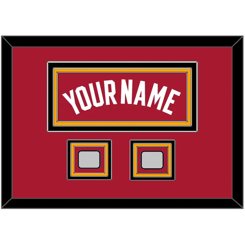 Miami Name & 2 Finals Patches - Alternate Red (2001-2008) - Triple Mat 5