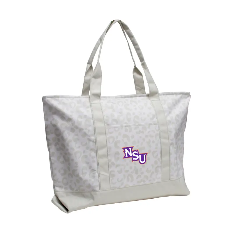Northwestern State Leopard Pattern Tote