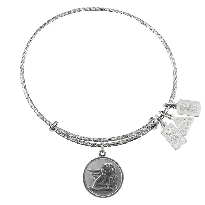 Raphael Angel Sterling Silver Charm Bangle