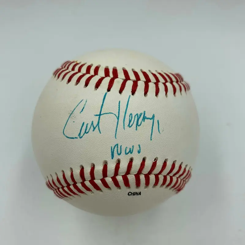 Rare Curt Hennig Signed Autographed Baseball WWE Wrestling With JSA COA