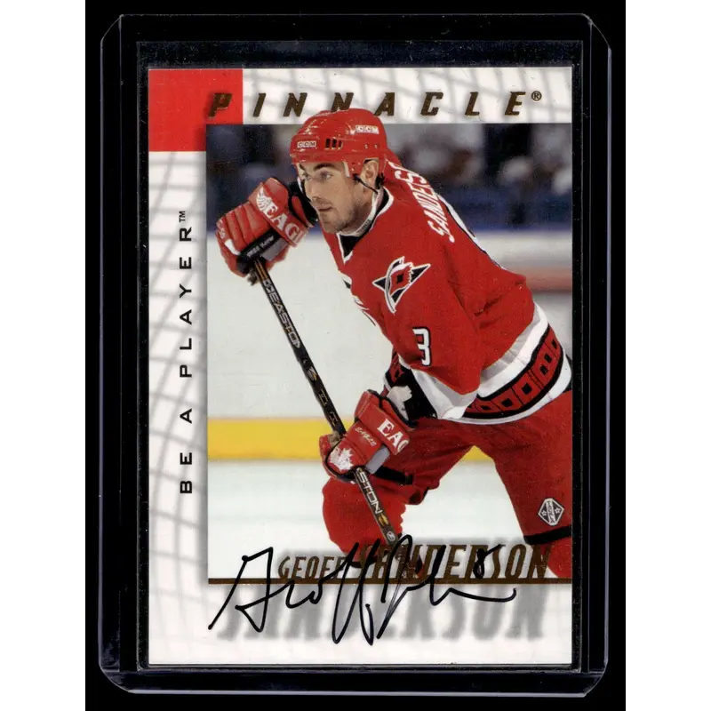 1997-98 Pinnacle Be A Player - Autographs - Geoff Sandersson #112