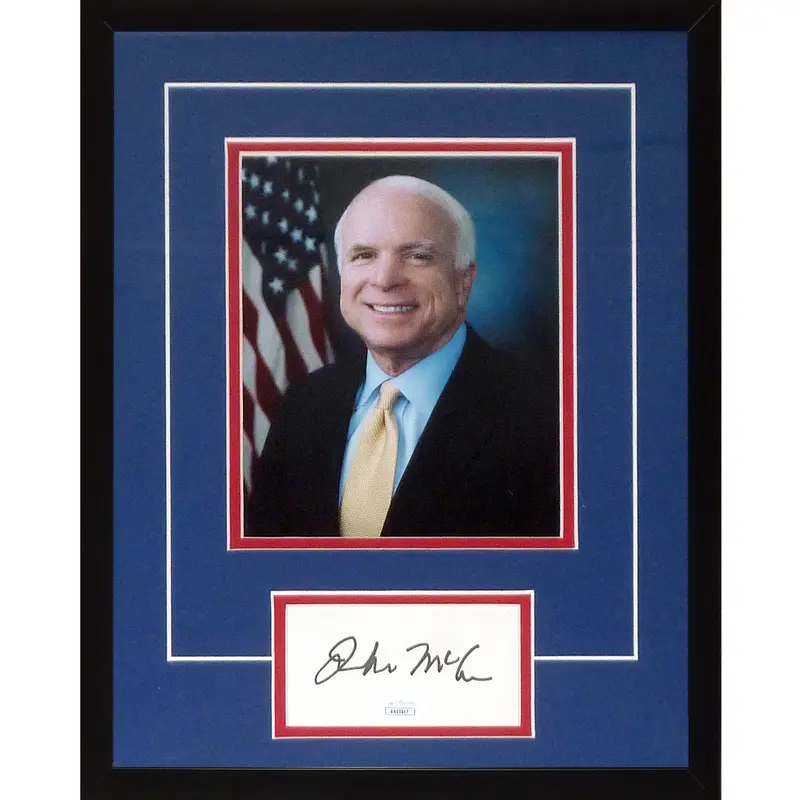 Senator John McCain Autographed "Signature Series" Frame - JSA