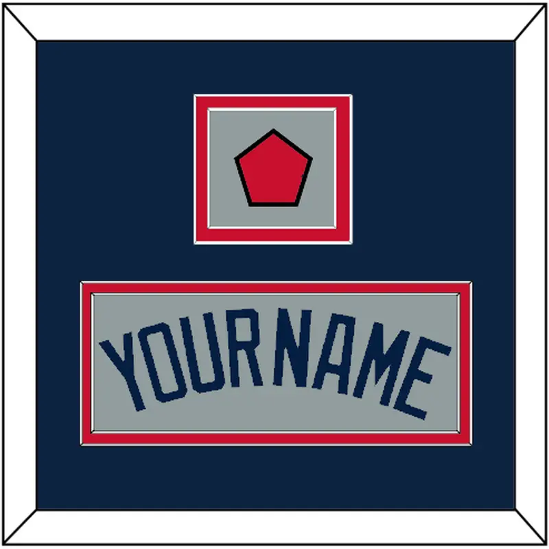 Boston Name & Logo Patch - Road Gray (2009-2013) - Double Mat 3