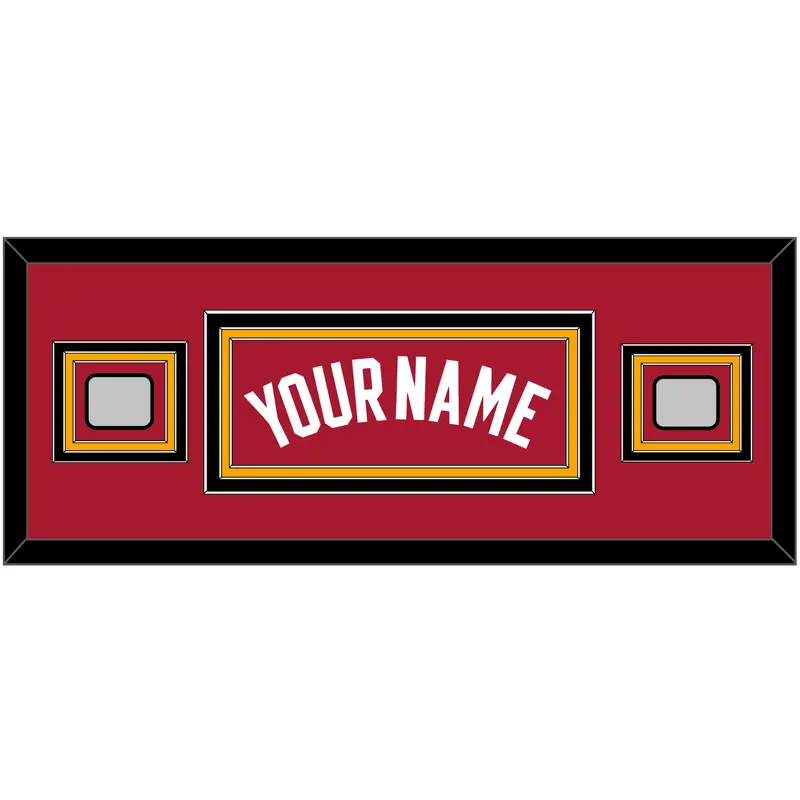 Miami Name & 2 Finals Patches - Alternate Red (2001-2008) - Triple Mat 6