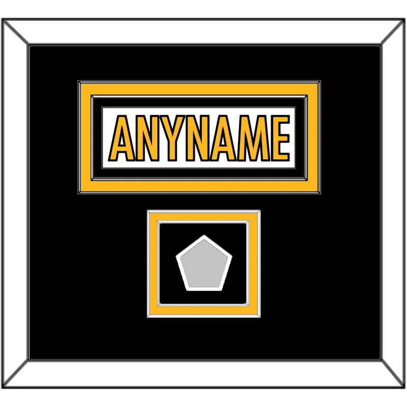 Pittsburgh Nameplate & Super Bowl Jersey Patch - Road White - Double Mat 3