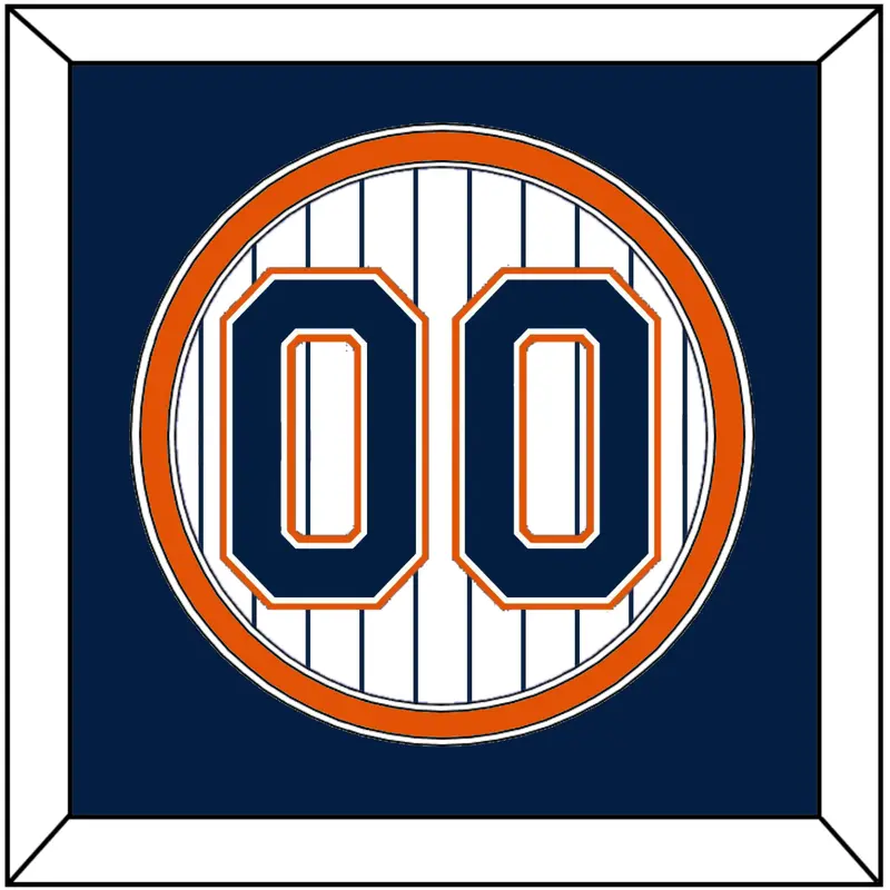 San Diego Number - Home White Pinstripes (1991-2001) - Double Mat 2