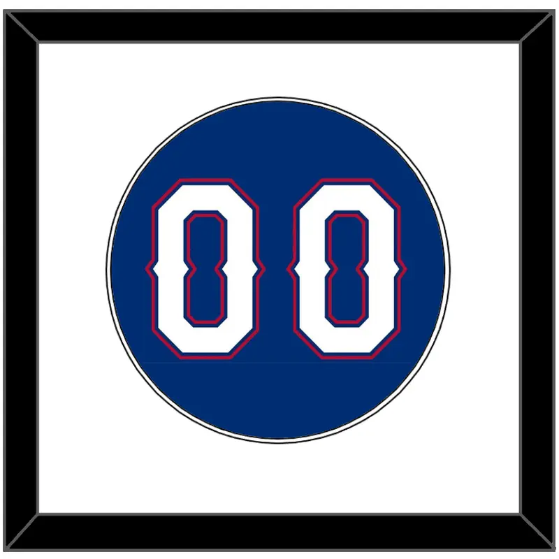 Texas Number - Alternate Blue (2016-2019) - Single Mat 1
