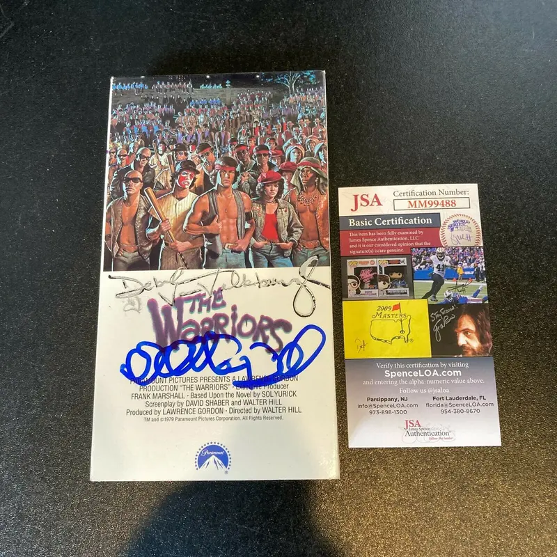 Deborah Van Valkenburgh & Walter Hill Signed The Warriors VHS Movie JSA COA