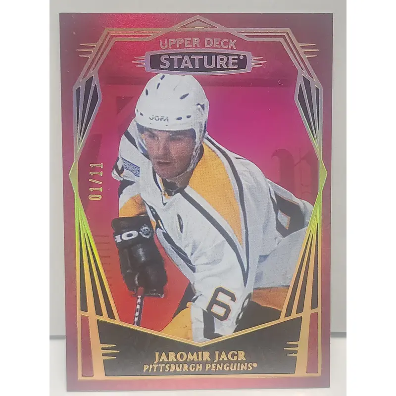 Jaromir Jagr 2022 Upper Deck Stature #13 Red Parallel #1/11