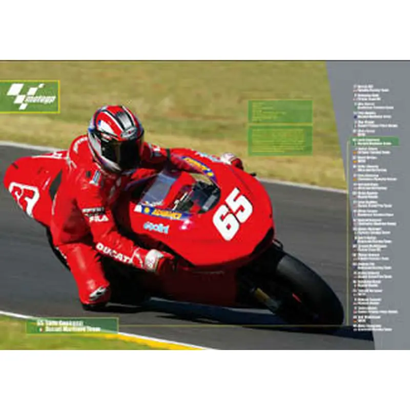Loris Capirossi "Ducati 2003" MotoGP Motorcycle Racing Action Poster - Pyramid Posters