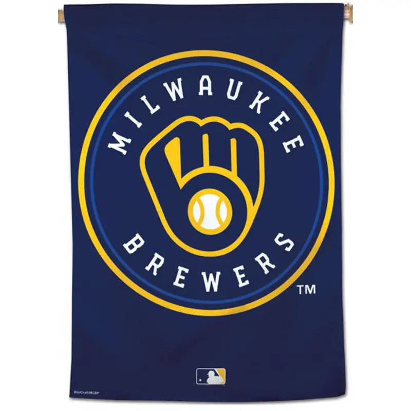 Milwaukee Brewers Official MLB Team Logo Premium 28x40 Wall Banner - Wincraft Inc.