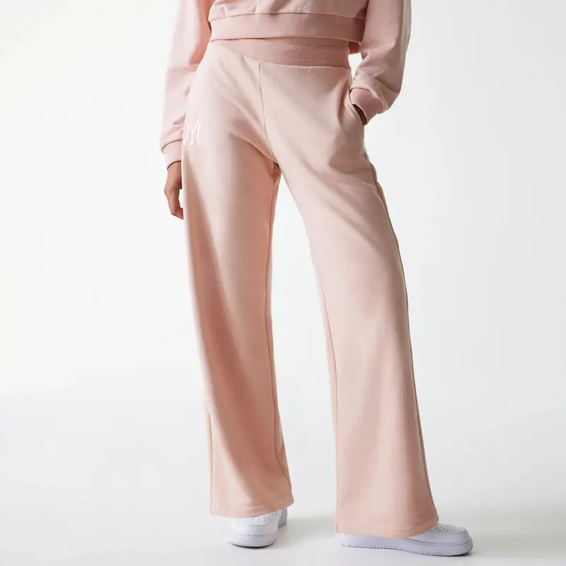 New York Yankees Womens MLB Tonal Pastel Pink Straight Leg Joggers