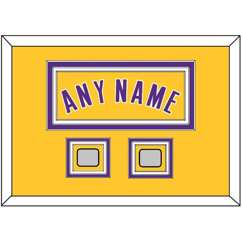 Los Angeles Name & 2 Champions Patches - Home Yellow (1999-2018) - Triple Mat 3