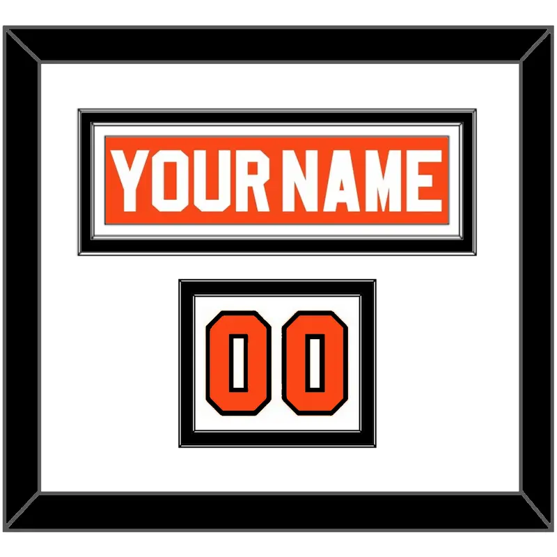 Philadelphia Nameplate & Number (Shoulder) - Road Orange (1983-2001) - Double Mat 2
