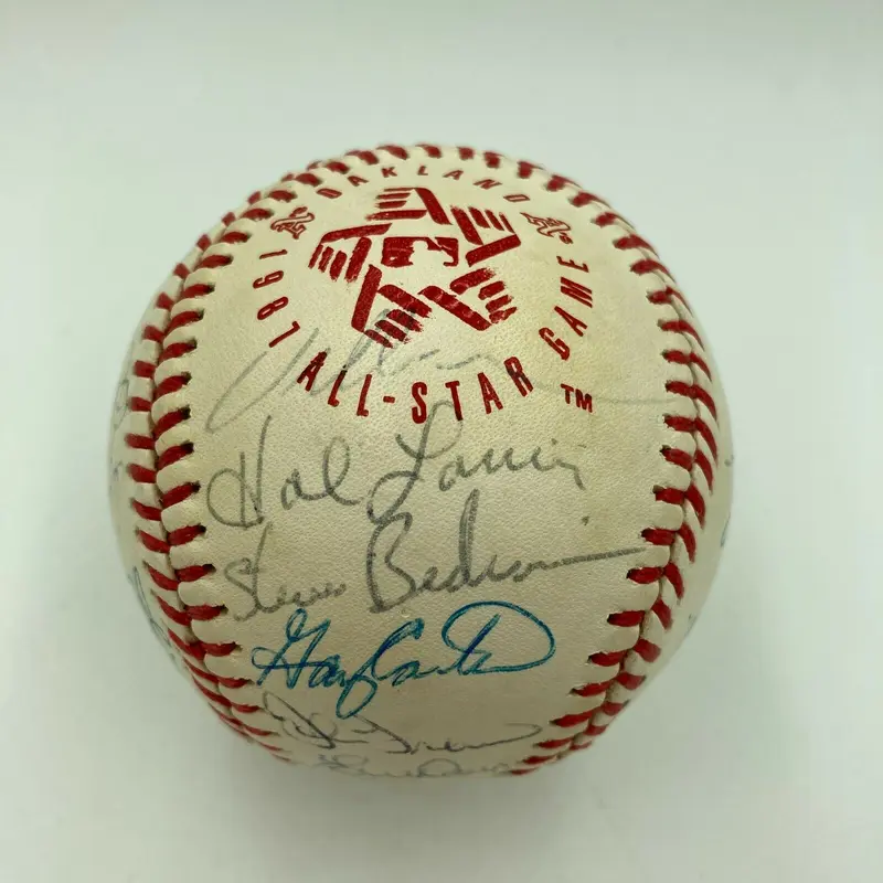 1987 All Star Game Team Signed Baseball Gary Carter Ozzie Smith Ryne Sandberg