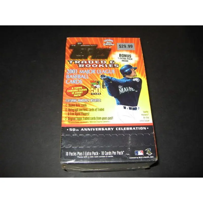 2001 Topps Baseball Traded & Rookies Blaster Box (11/10)