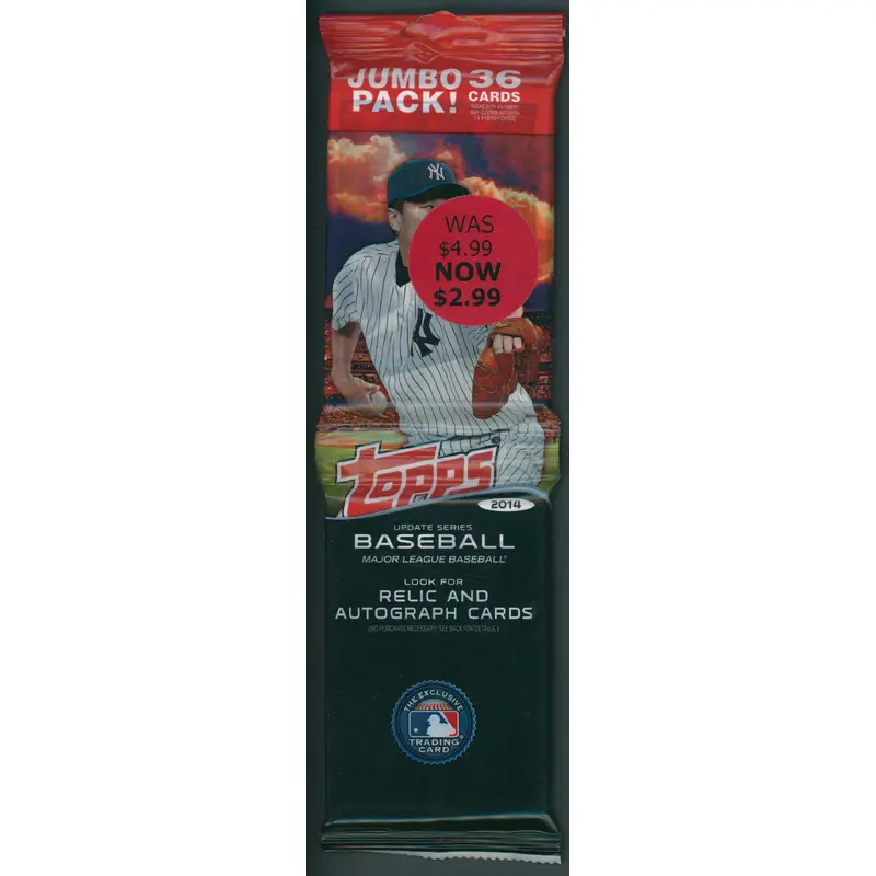 2014 Topps Baseball Unopened Update Series Jumbo Pack (36)