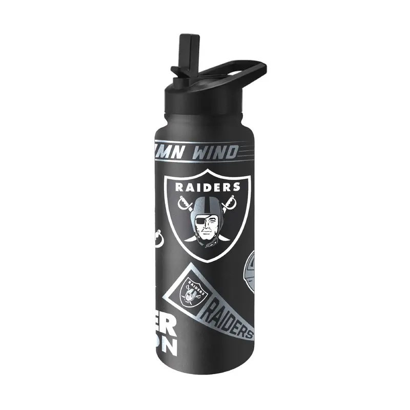 Las Vegas Raiders Alternate Black 34oz Native Quencher Bottle