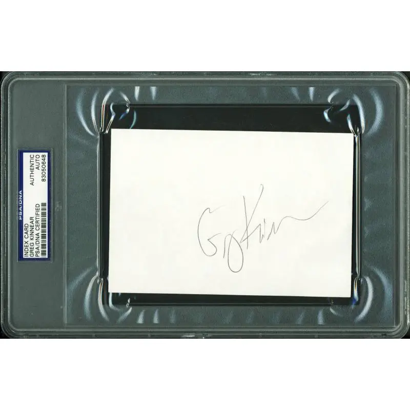 Greg Kinnear Authentic Signed 4X6 Index Card Autographed PSA/DNA Slabbed