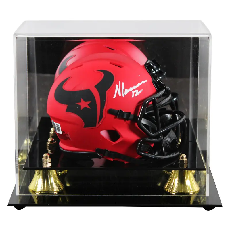 Texans Nico Collins Authentic Signed Rave Speed Mini Helmet W/ Case BAS Witness