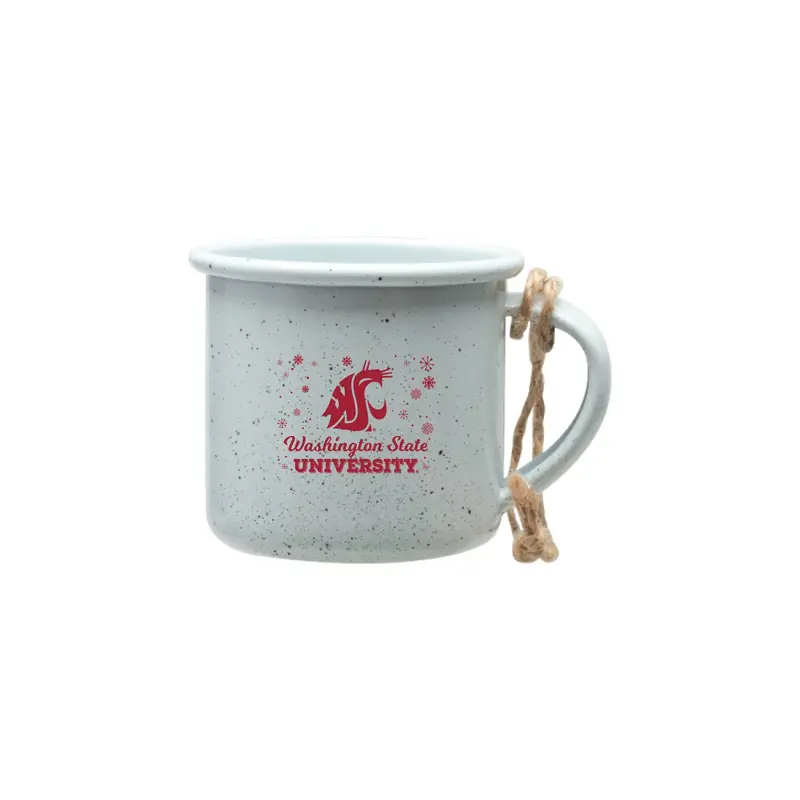 White Mini Campfire Mug Ornament