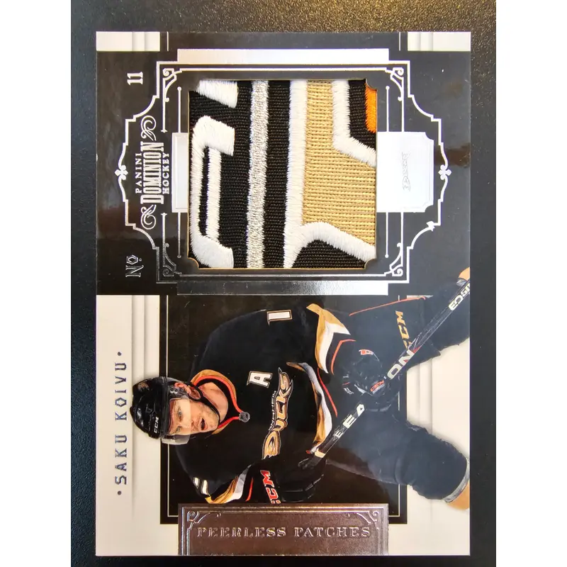 2010-11 Panini Dominion Peerless Patches - Saku Koivu #38 /25