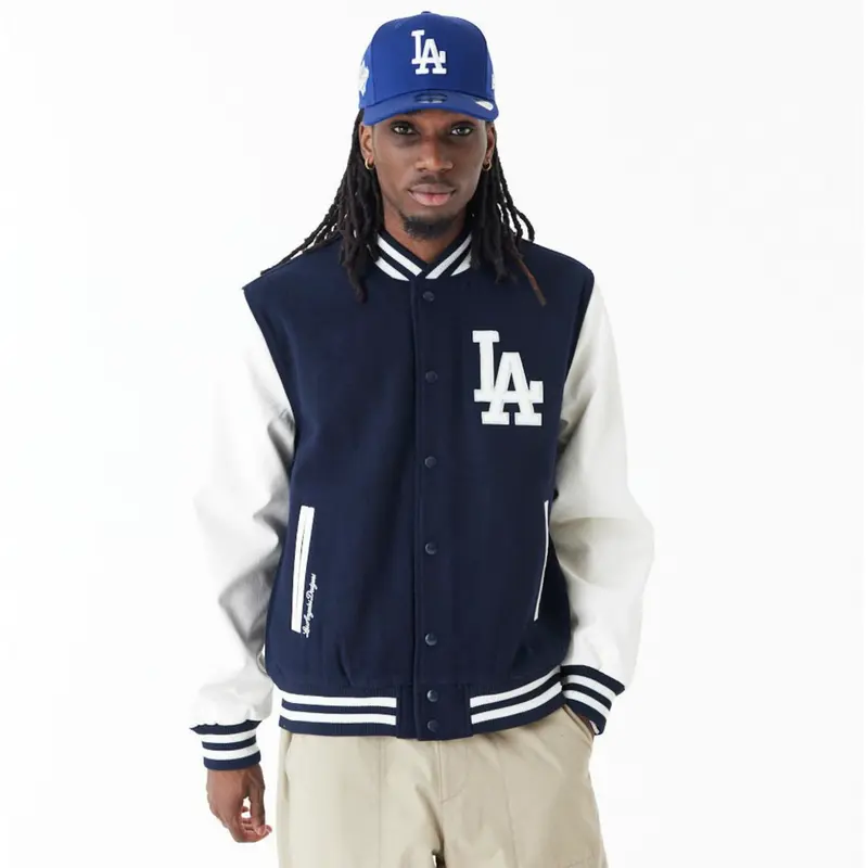 New Era - MLB World Series Varsity Jacket Los Angeles Dodgers -Navy/Off White