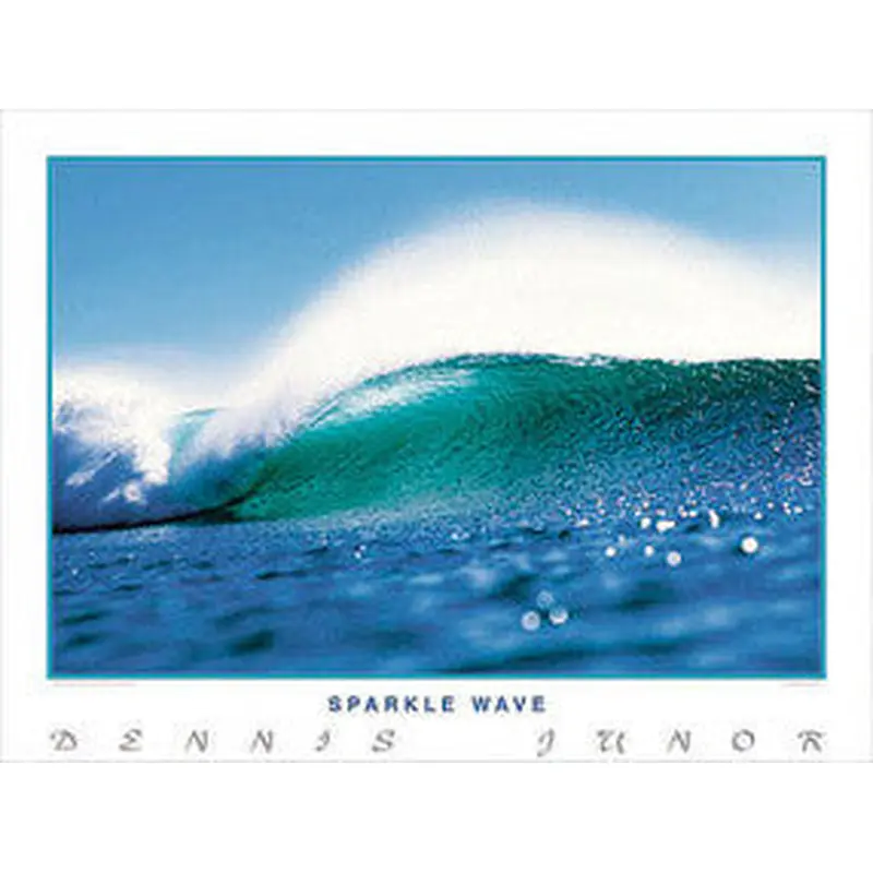 Surfing "Sparkle Wave" Ocean Wave Poster Print - Creation Captured
