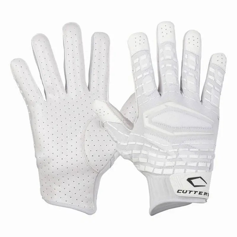 New Cutter's Gamer 5.0 Padded Receiver Gloves Size Medium - White