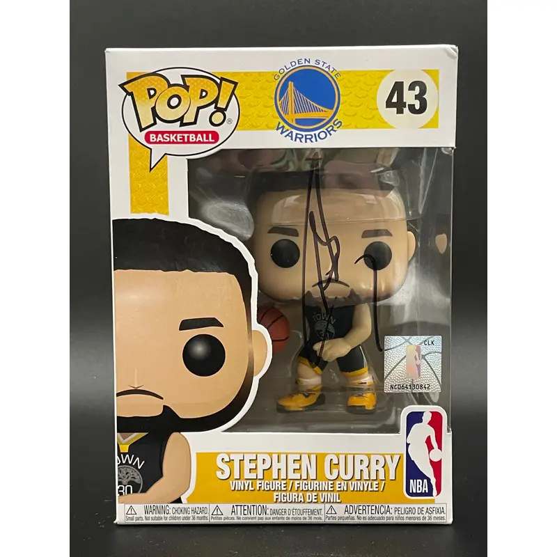 STEPHEN CURRY Signed Funko Pop #43 PSA/DNA Warriors Autographed