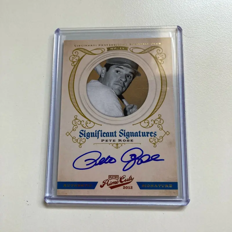 2012 Panini Prime Cuts Pete Rose #5/25 Signed Autographed Baseball Card Auto