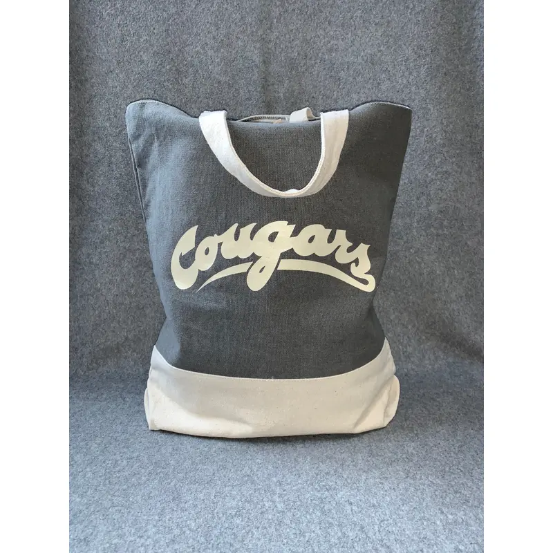 Gray Cougars Canvas Tote