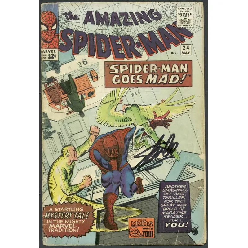 Stan Lee Authentic Signed The Amazing Spider-Man #24 Comic Book PSA/DNA #6A20955