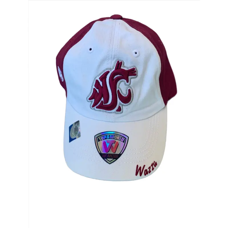 "WAZZU" Hat Crimson Logo