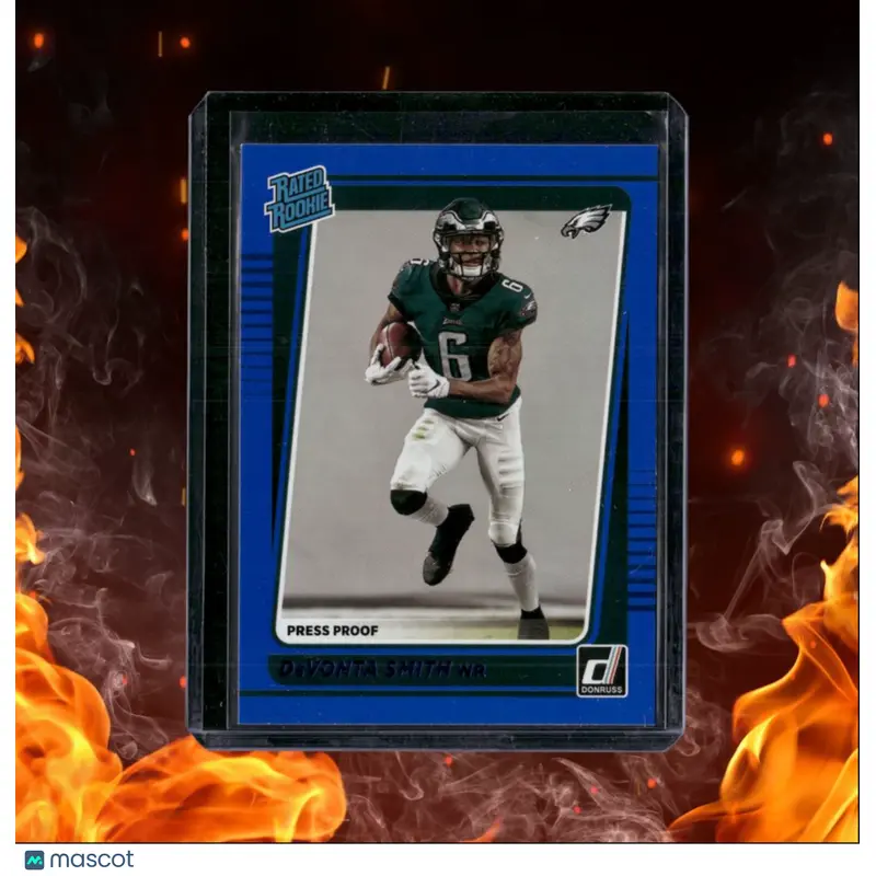 2021 Panini Donruss DeVonta Smith Press Proof Blue Rated Rookie #261
