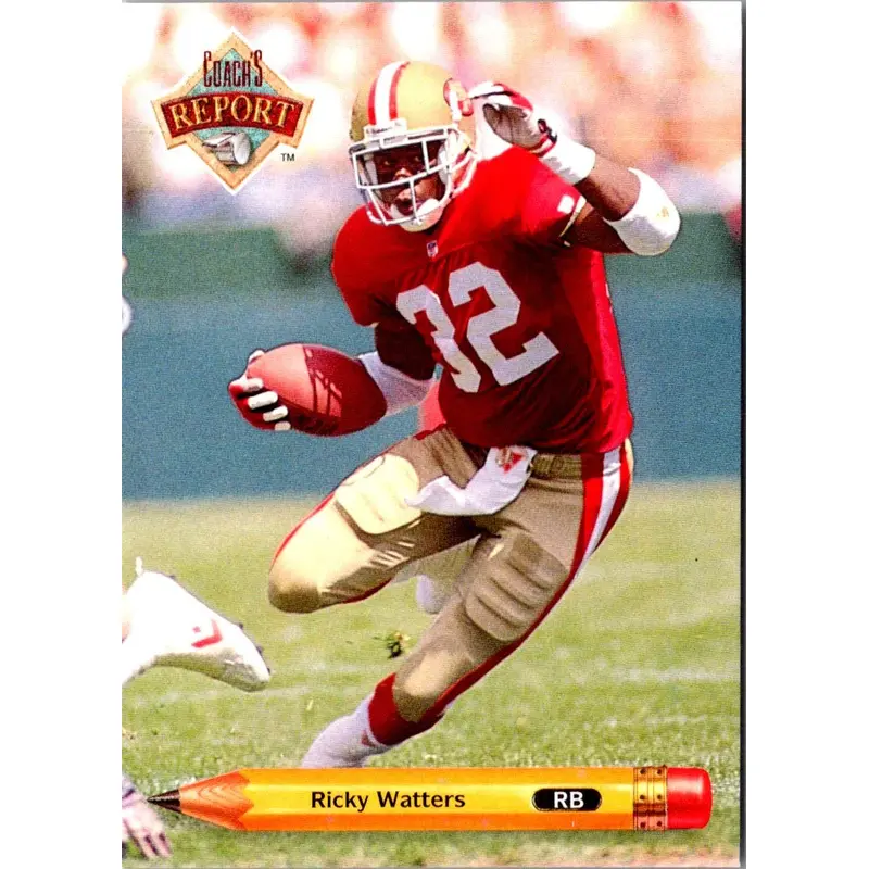 1992 Upper Deck Coach's Report Ricky Watters #CR12