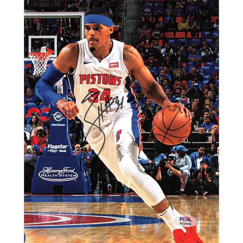 TOBIAS HARRIS signed 8x10 photo PSA/DNA Detroit Pistons Autographed