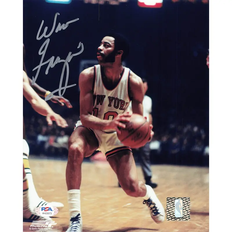Walt Frazier signed 8x10 photo PSA/DNA New York Knicks Autographed