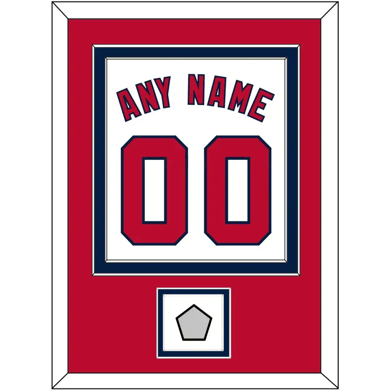 Washington Name, Number & 2019 World Series Champions Patch - Home White - Double Mat 3