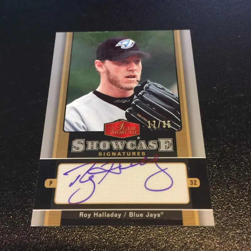 ROY HALLADAY 2006 FLAIR SHOWCASE 17/35 AUTO BLUE JAYS RARE SP AUTOGRAPH