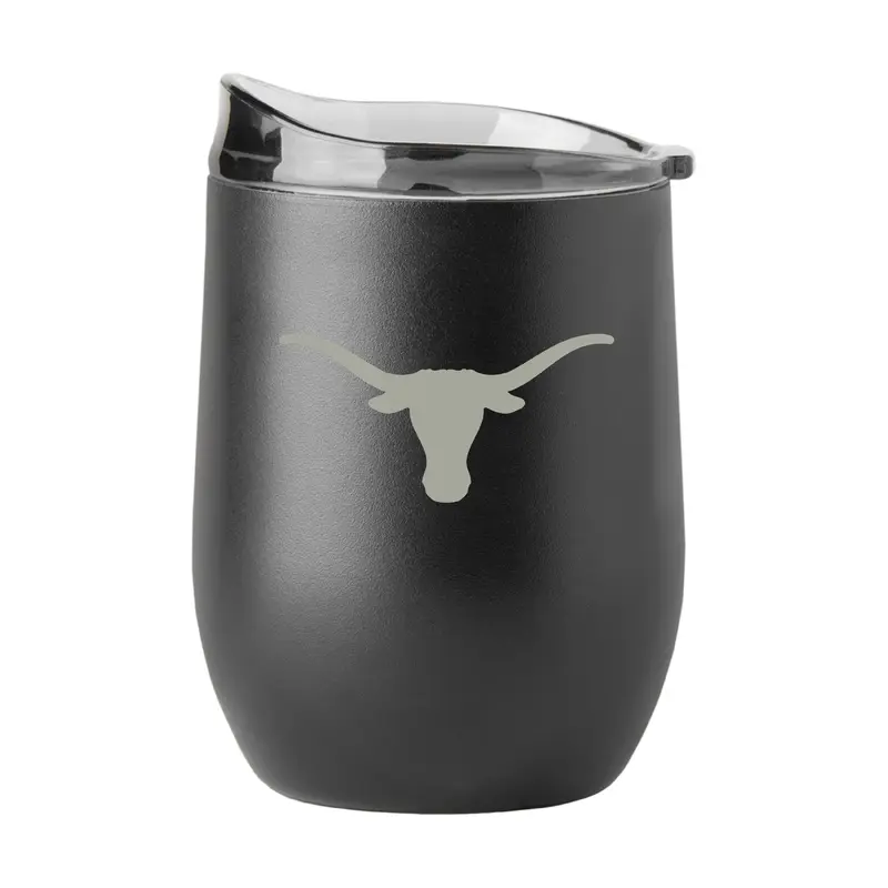 Texas GunMetal 16oz Black Powder Curved Beverage
