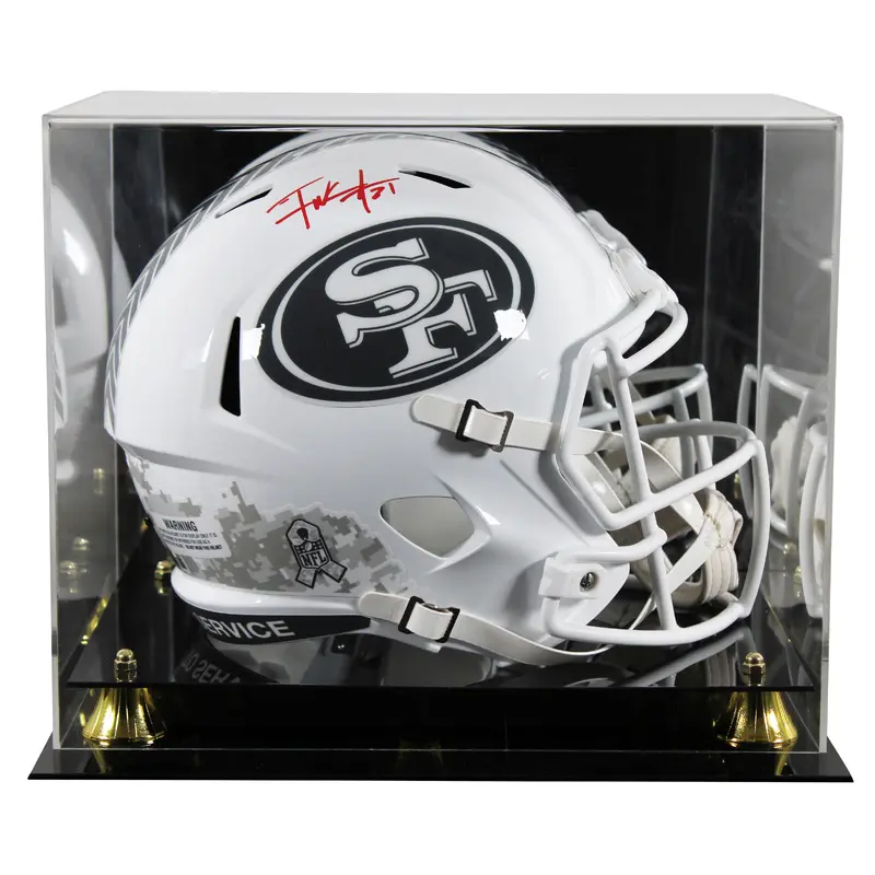 49ers Frank Gore Signed STS III Full Size Speed Rep Helmet W/ Case BAS Witnessed