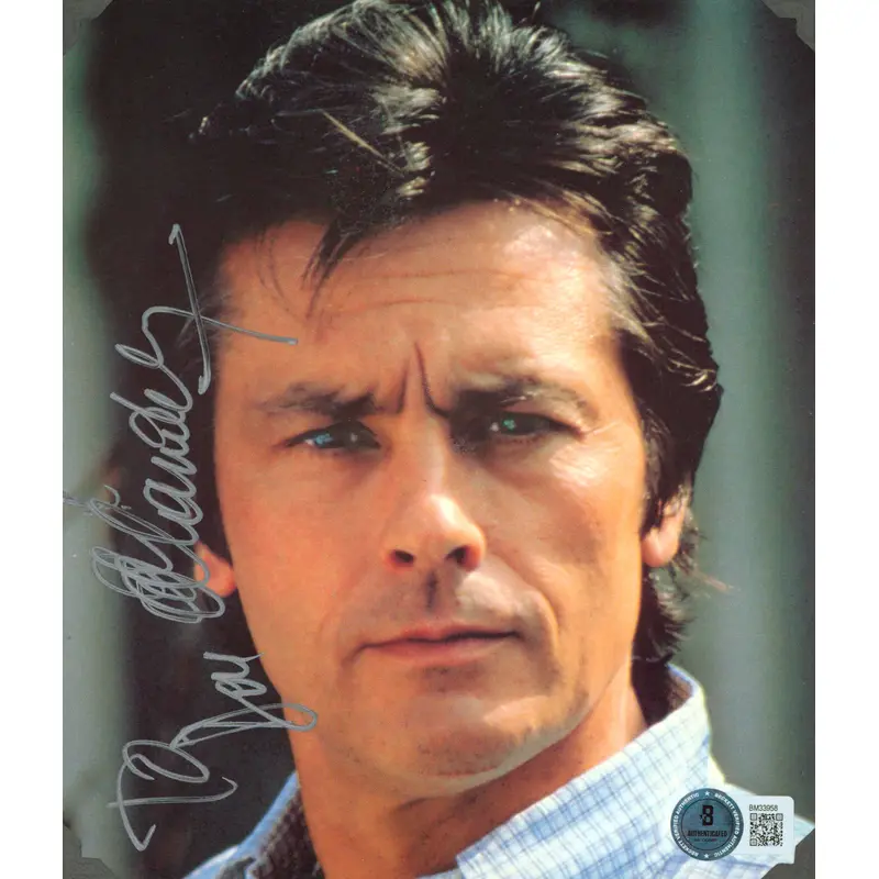 Alain Delon Notre histoire  Authentic Signed 8x10 Photo BAS #BM33958