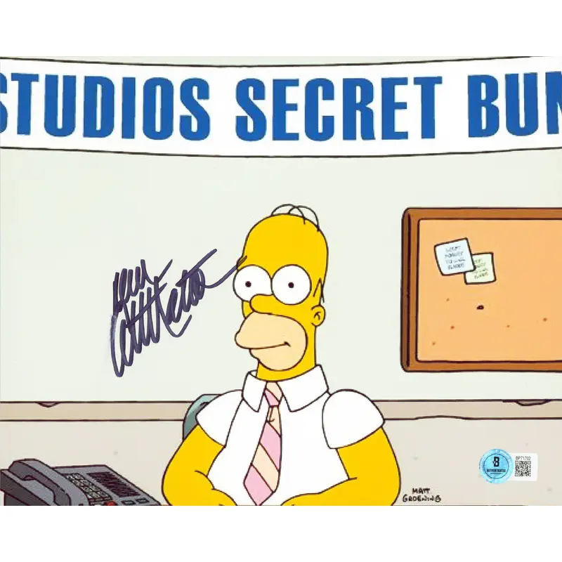 Dan Castellaneta The Simpsons Authentic Signed 8x10 Horizontal Desk Photo BAS