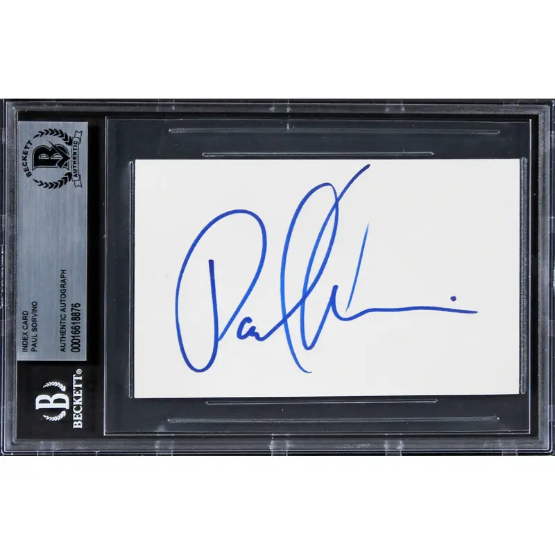 Paul Sorvino Goodfellas Authentic Signed 3x5 Index Card BAS Slabbed 2
