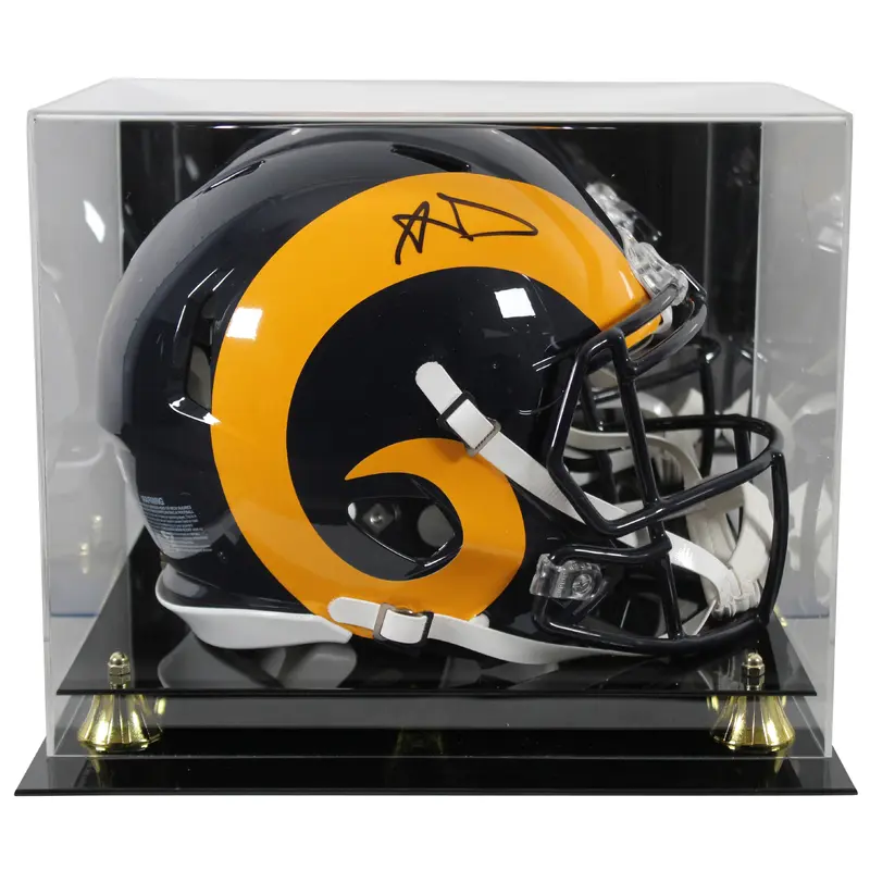 Rams Aaron Donald Signed 1981-99 TB F/S Speed Proline Helmet w/ Case BAS Witness