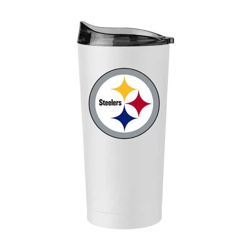 Pittsburgh Steelers 20oz Swagger White Powder Coat Tumbler