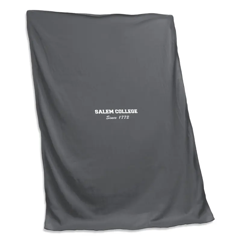 Salem College Charcoal Sweatshirt Blanket (Screened)